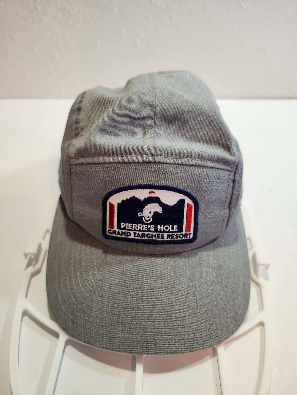 Grand Targhee Resort Pierre's Hole Hat Cap Gray 5 Panel